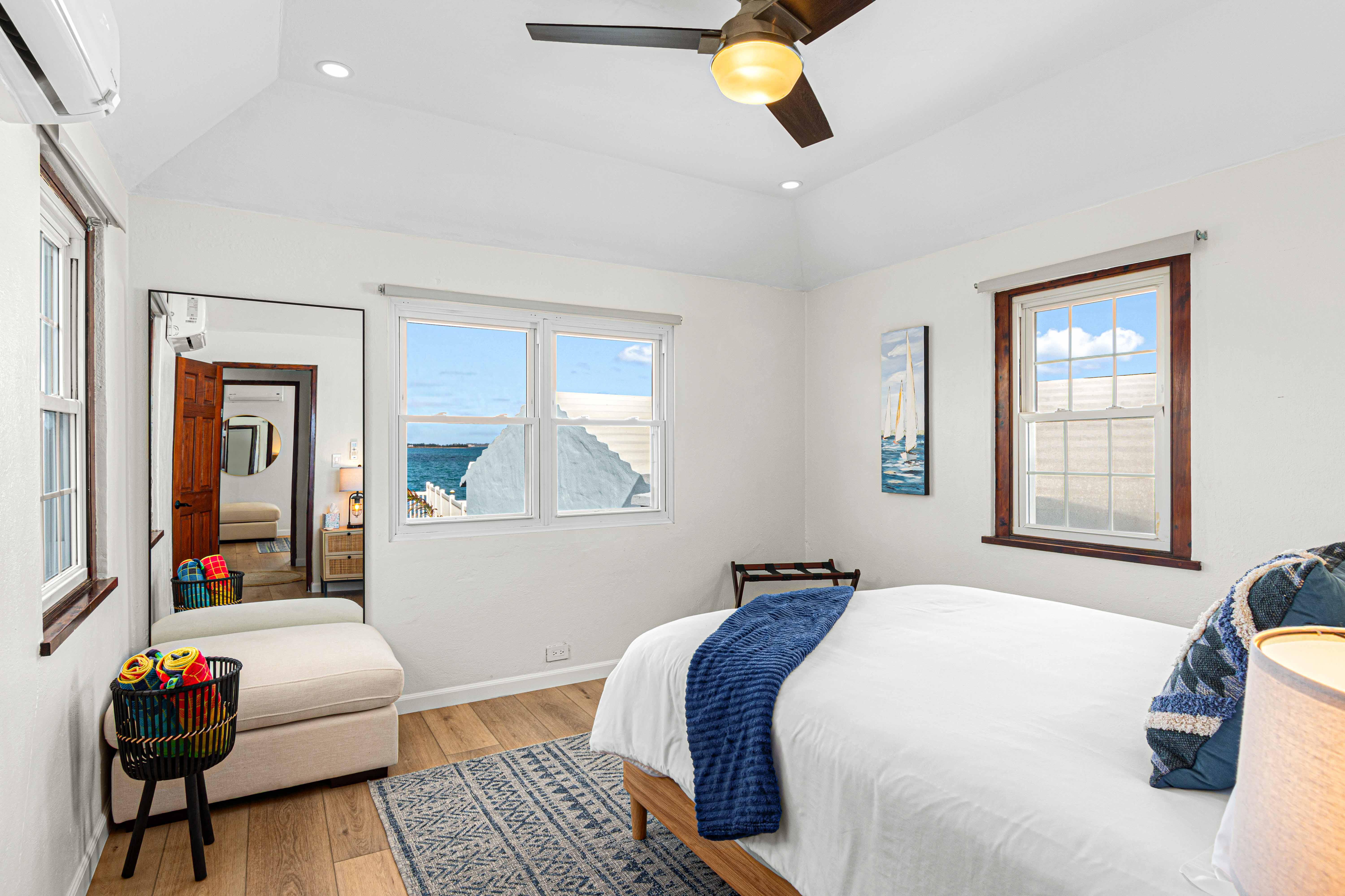 Bedroom with ocean view